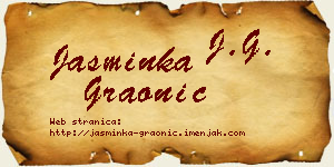 Jasminka Graonić vizit kartica